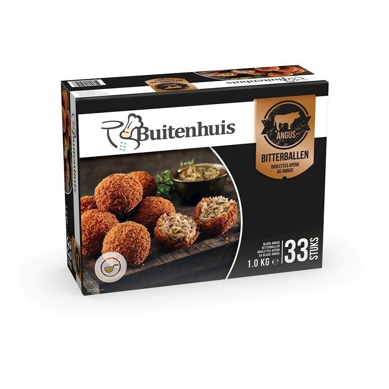 Bitterballen Angus Beef 33x30gr Buitenhuis Snacks