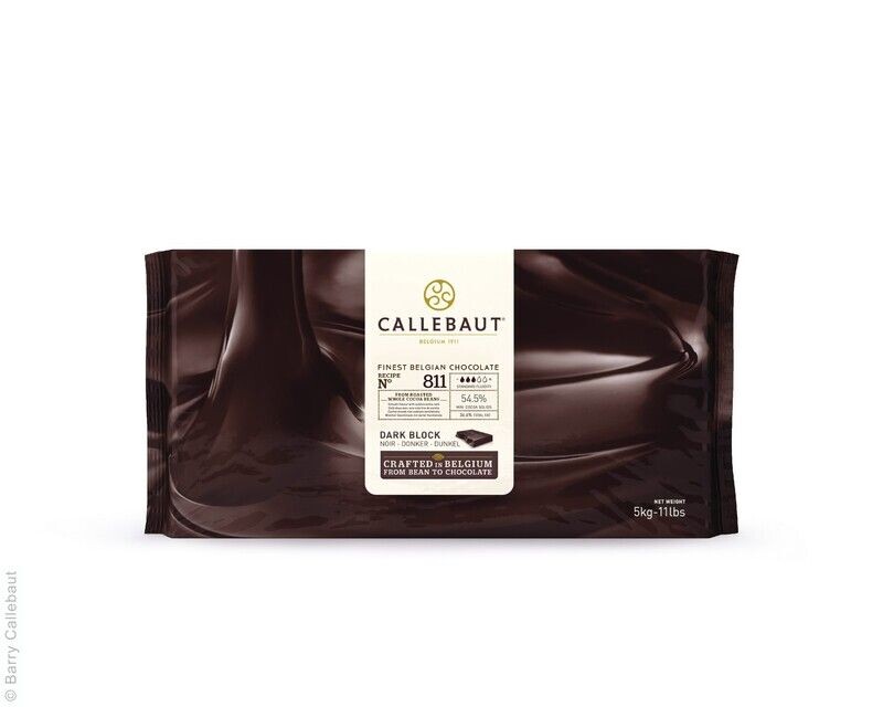 Callebaut couverture chocolate 811 dark 5kg 11lbs block