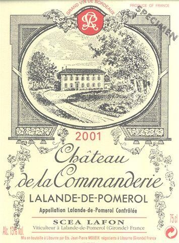 Chateau de La Commanderie 37.5cl 2017 Lalande de Pomerol