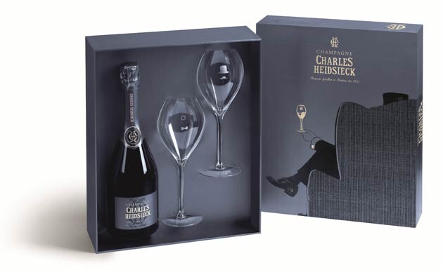Champagne Charles Heidsieck 75cl Brut Reserve + 2 Glasses Giftbox
