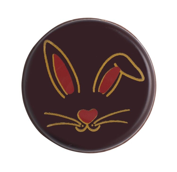 Dark chocolates round Easter Bunny 175pcs DV Foods