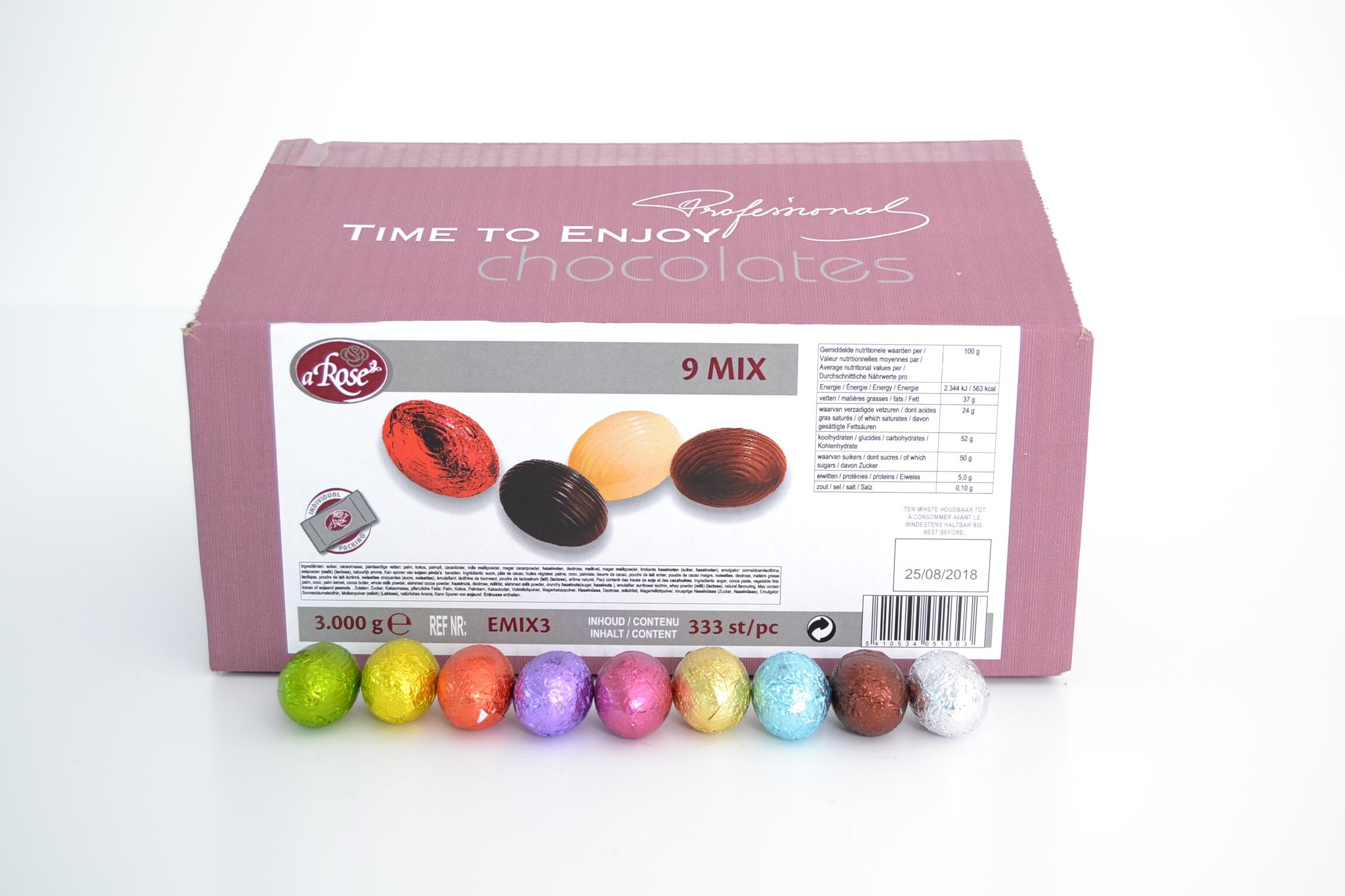 Chocolate Easter Eggs 9 gram wrapped individually 3kg