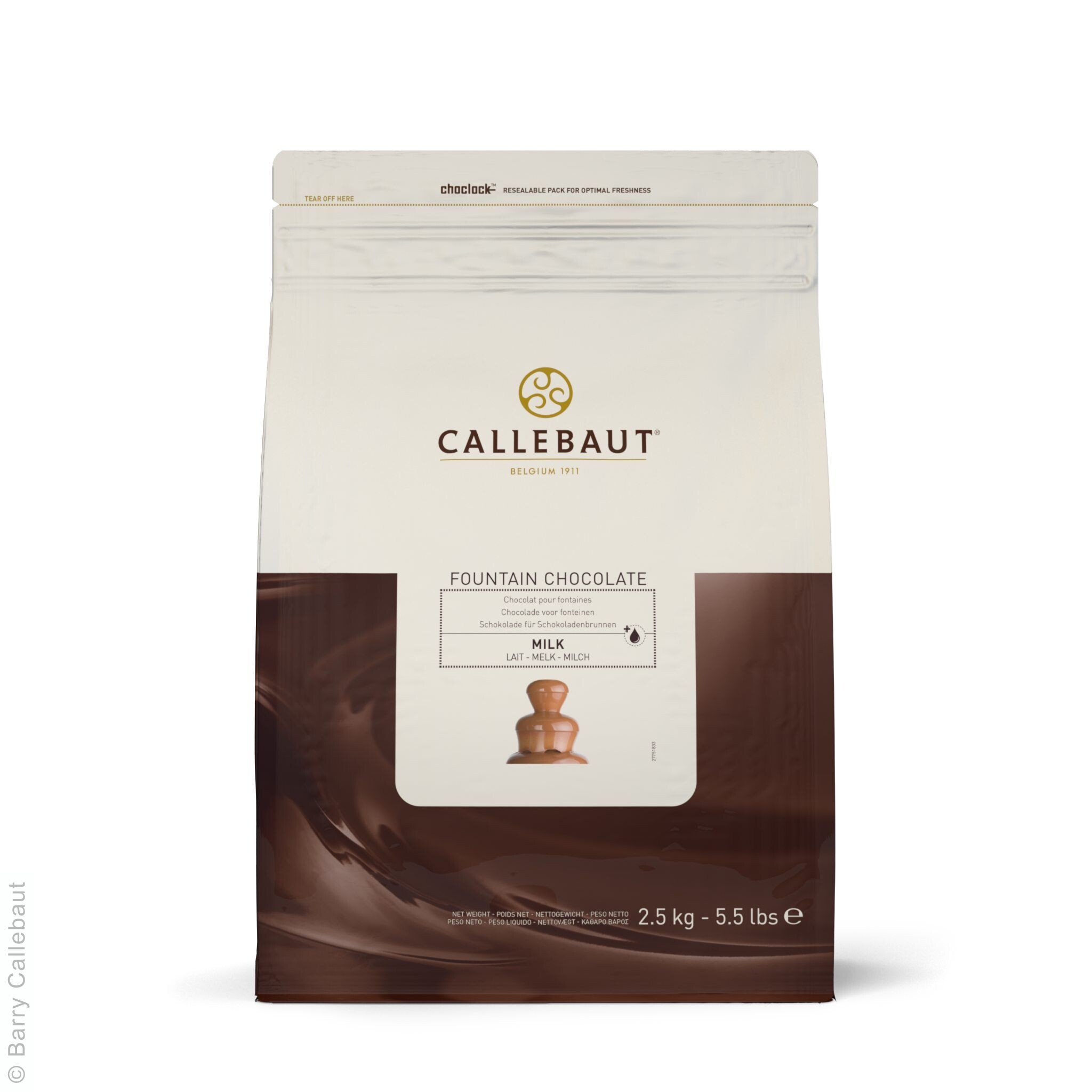 Barry Callebaut Fountain Chocolate Milk 2,5kg 5.5lbs callets