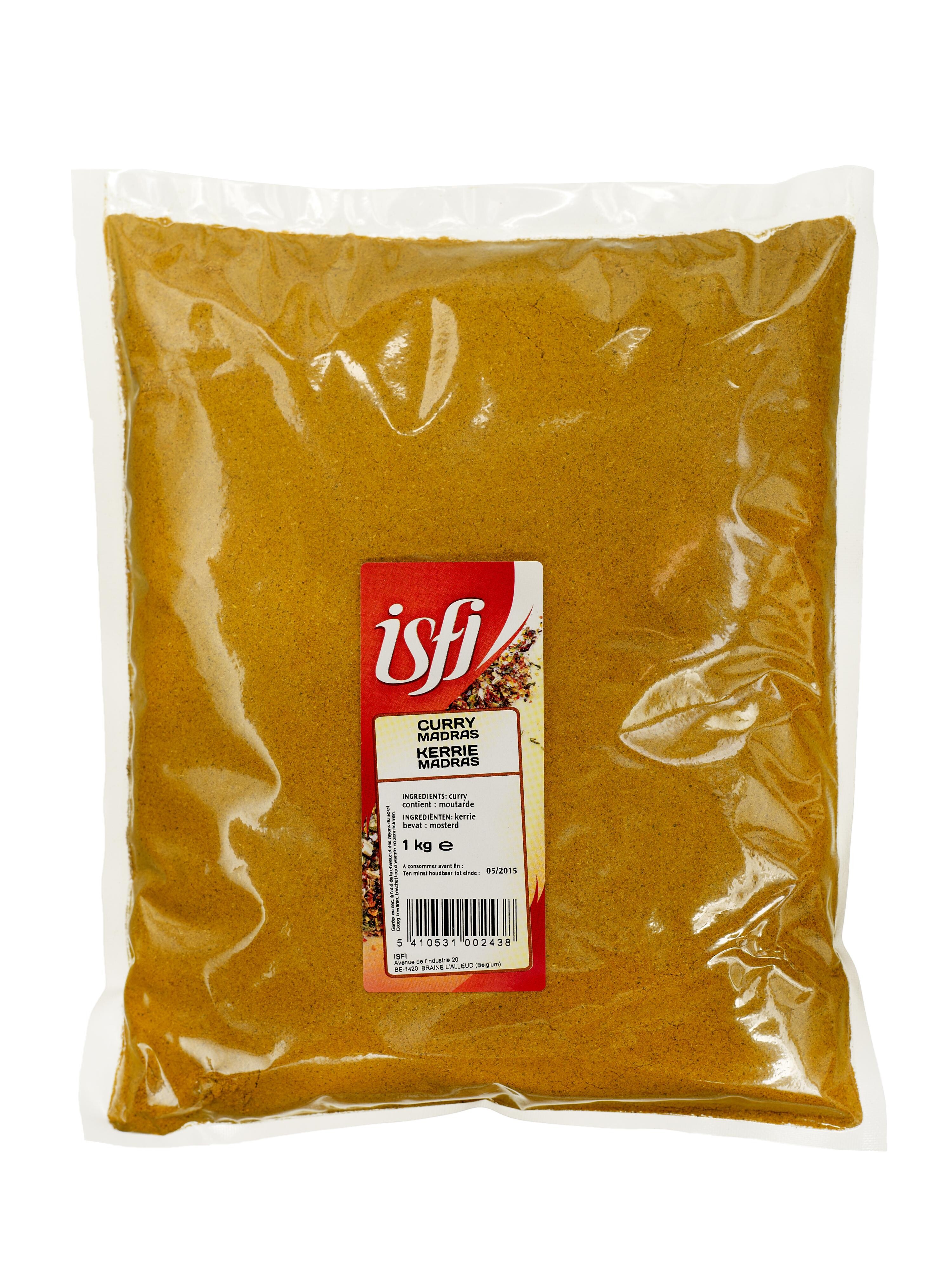 Curry madras powder 1kg cello bag Isfi