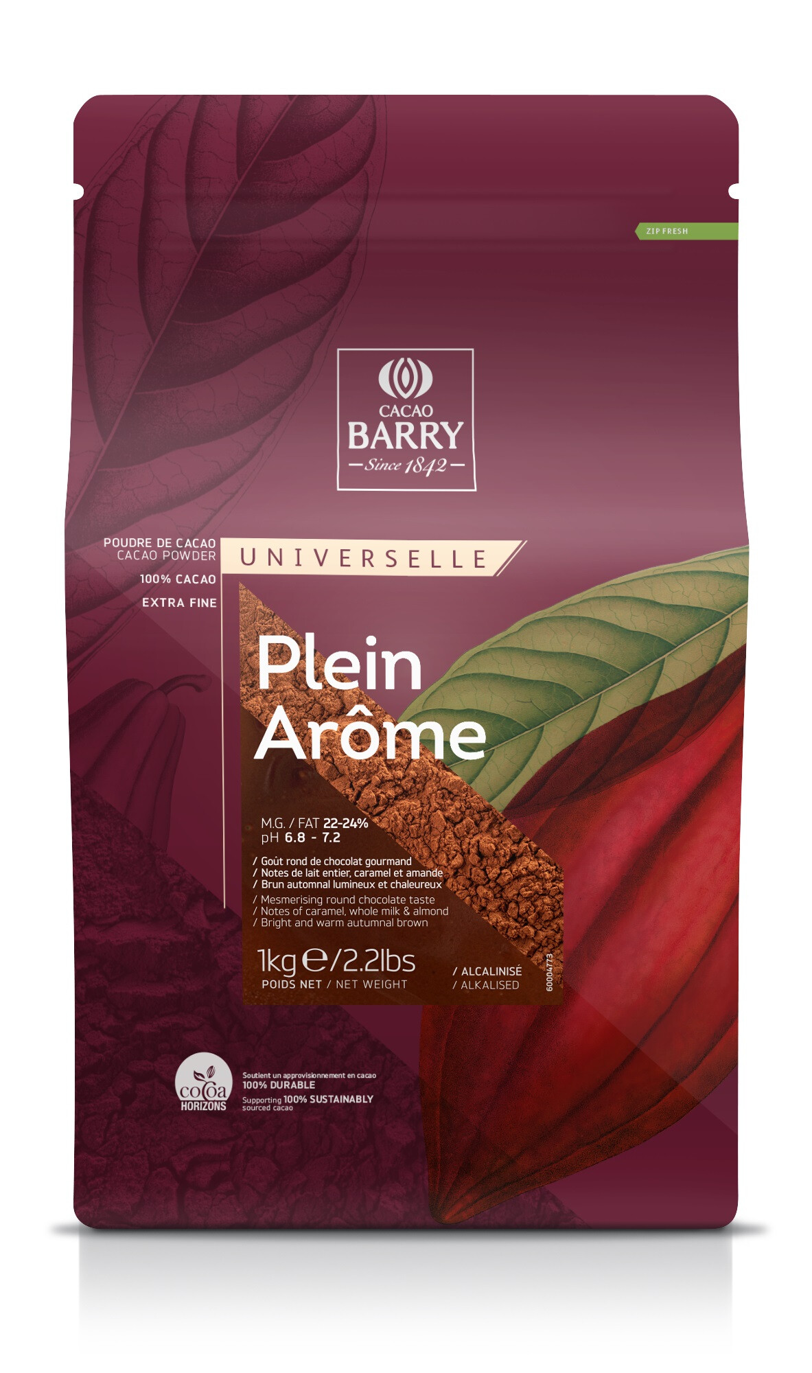 Cacao Barry Cacao powder 100% extra fine 1kg 2.2lbs Callebaut