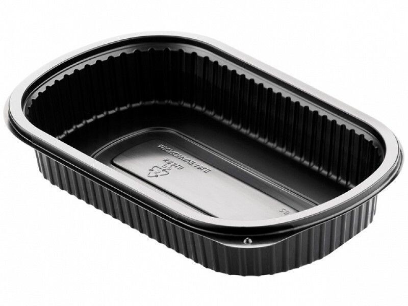 Duni Meal Box 1 compartment 800ml Black PP 240x150x40mm 50pcs