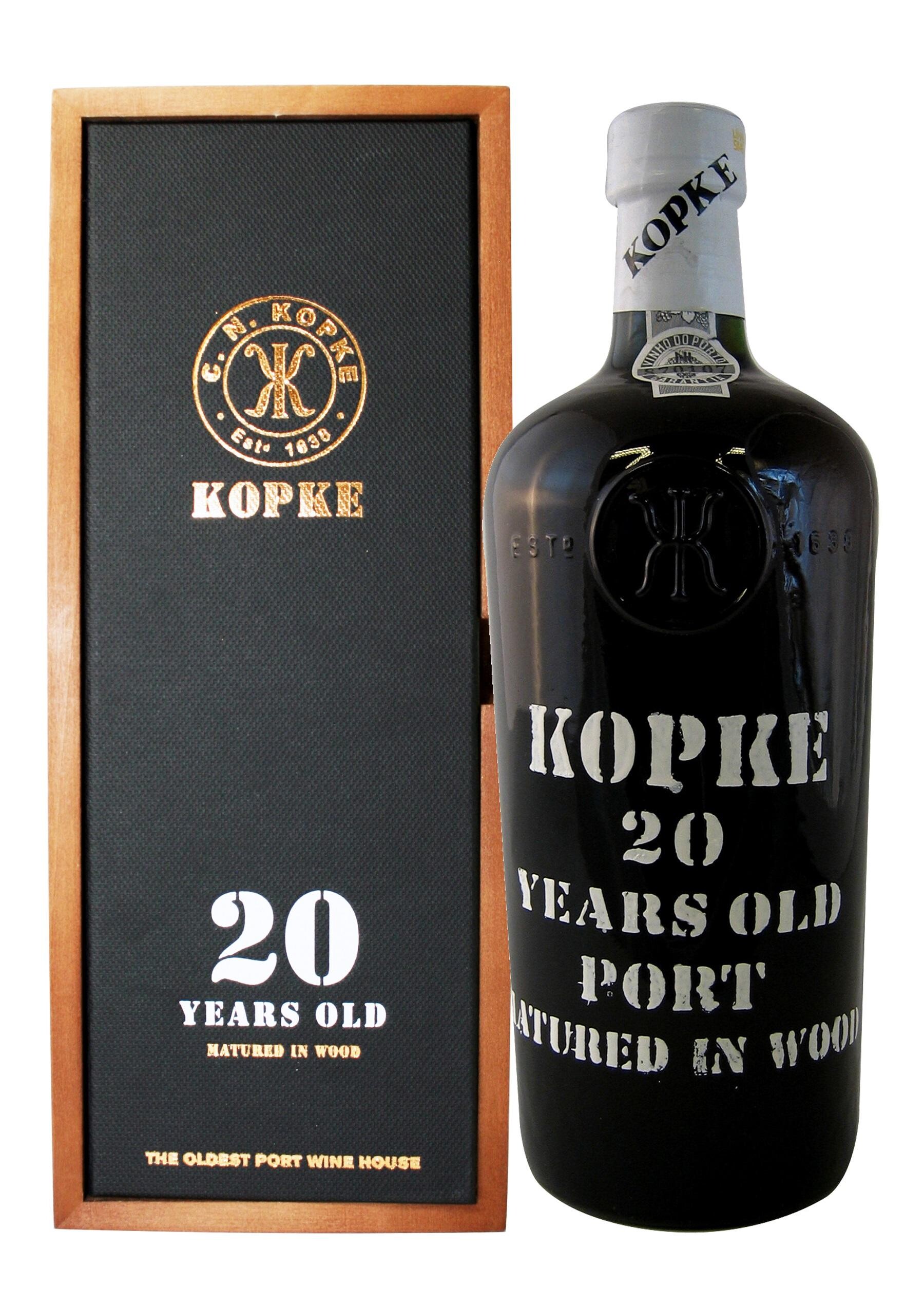 Port wine Kopke 20 years Old 75cl 20% Wooden Case