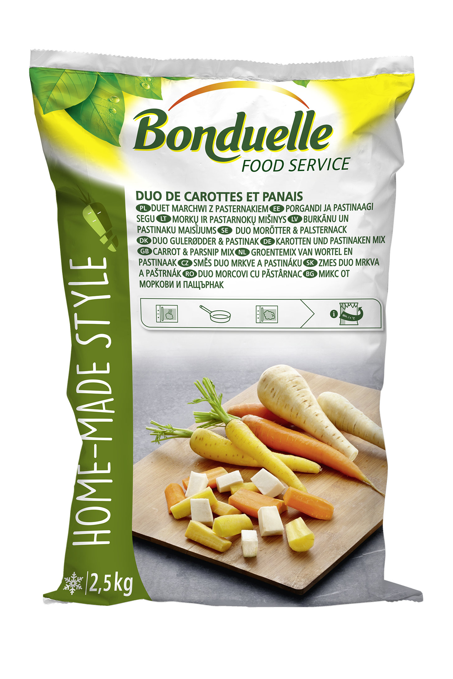 Bonduelle Groentemix van wortel en pastinaak 2.5kg Diepvries