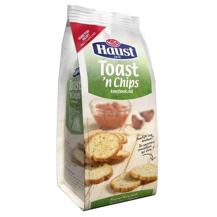 Haust toast 'n chips garlic 6x125gr