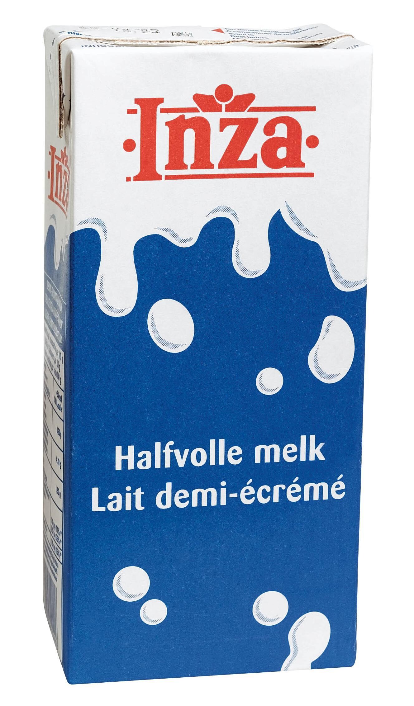 Inza semi skimmed milk 1L brick