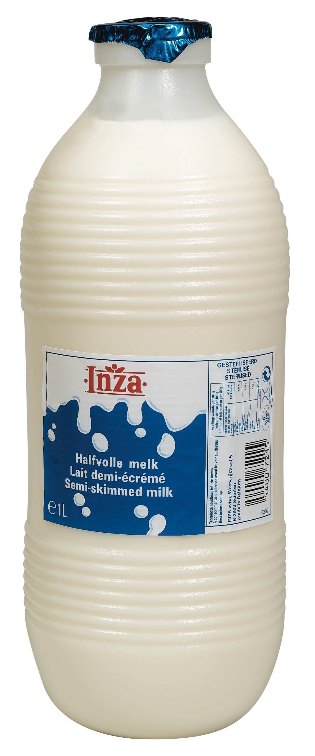 Inza semi skimmed milk 1L P.E.