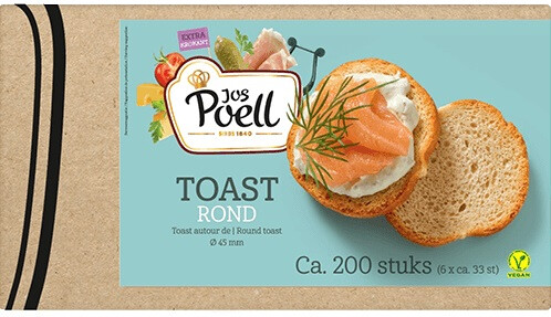 Jos Poell Toast Round 200pcs