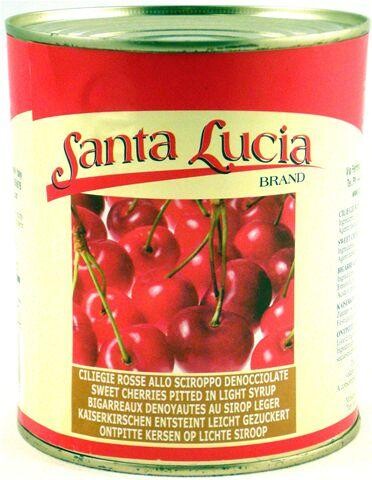 Sweet Red Cherries pitted in light syrup 840gr Santa Lucia