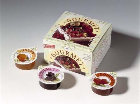Individual Jam portions cups assorted 50% 200x15gr Gourmet