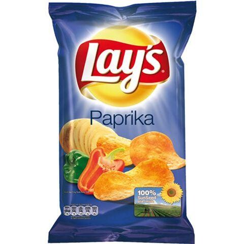 Lays crispy chips paprika 8x200gr