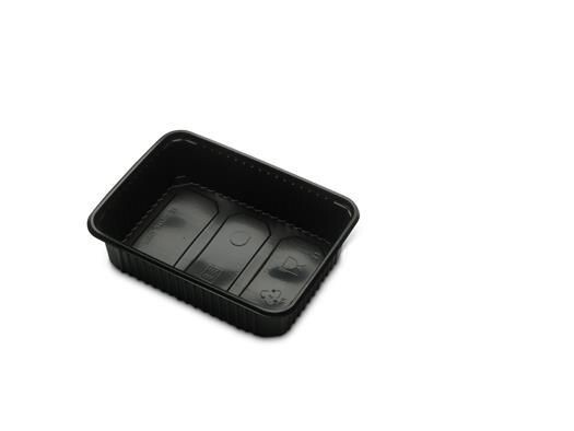 Meal Box 1 compartment 750ml Black PP 180x133x48mm 300pcs