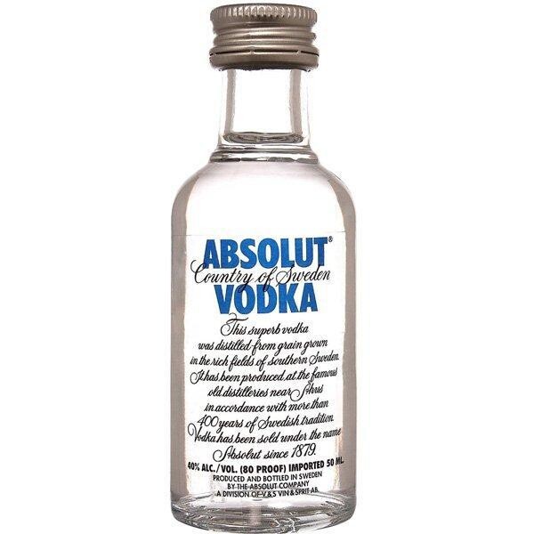 Miniatuur Vodka Absolut 5cl 40% Swedish Vodka