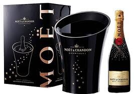Champagne Moet et chandon 75cl Brut Imperial + Festive ice bucket Giftpack