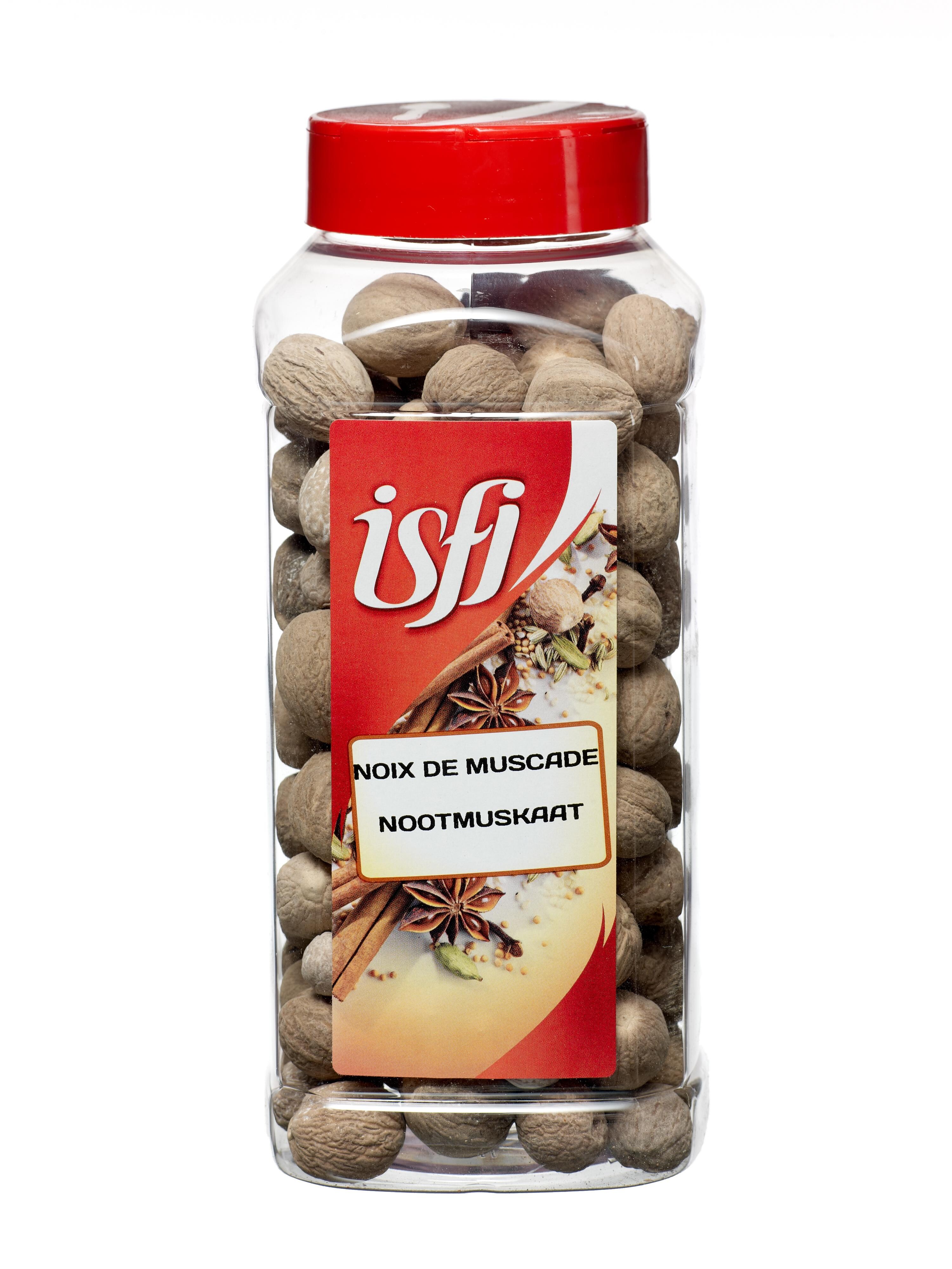 Nutmeg Whole 550gr Pet Jar Isfi Spices