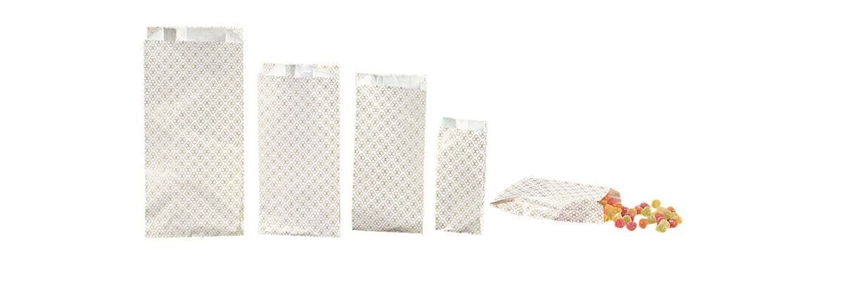 Paper Bags 100+80x200mm white 1000pcs VP13