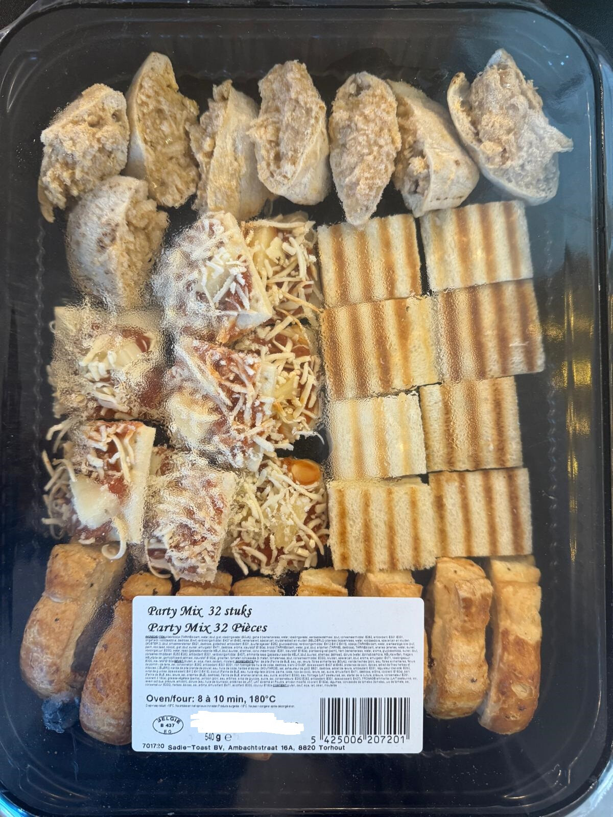 Sadie-Toast Partymix Apero Mixed 32pcs Frozen