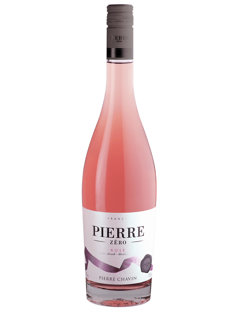 Pierre Zero Merlot Rose wine non alcoholic 75cl Domaines Pierre Zero