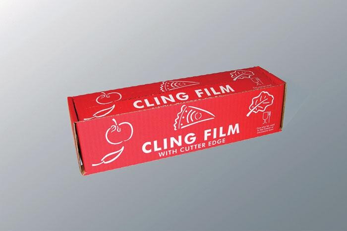 Catering Cling film foil roll 45cm 300m PVC (7my) 1pc cutter box