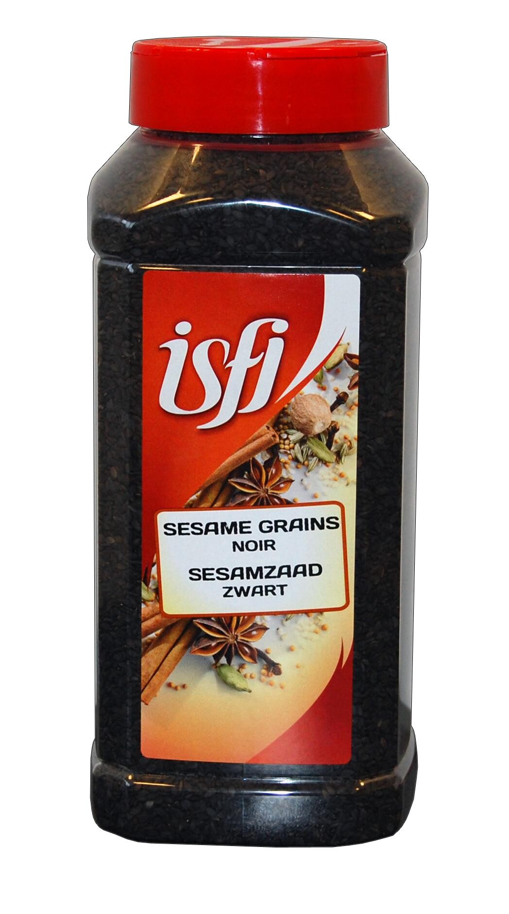 Black Sesame Seeds 600gr Pet Jar Isfi Spices