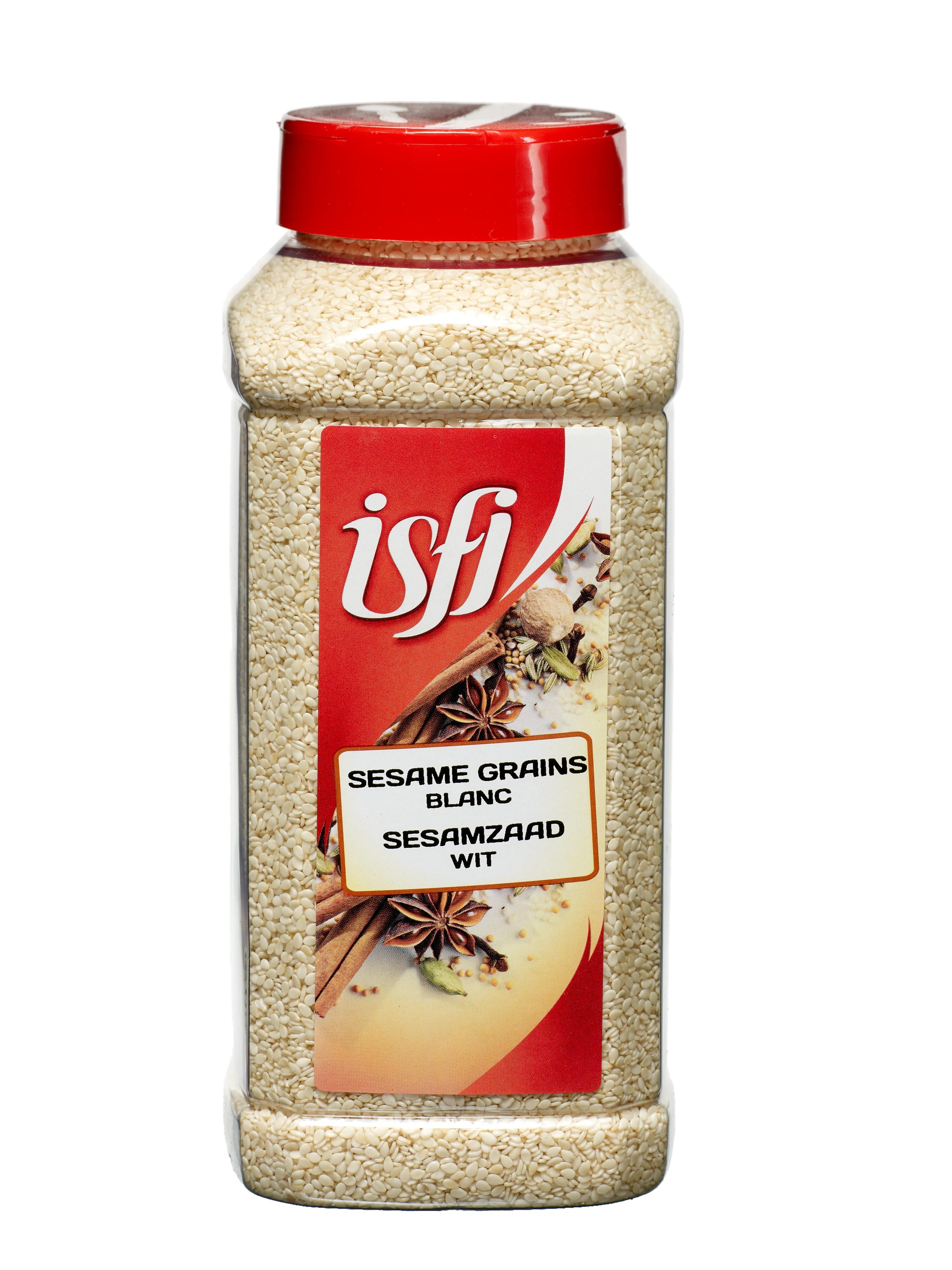 White Sesame Seeds 580gr Pet Jar Isfi Spices