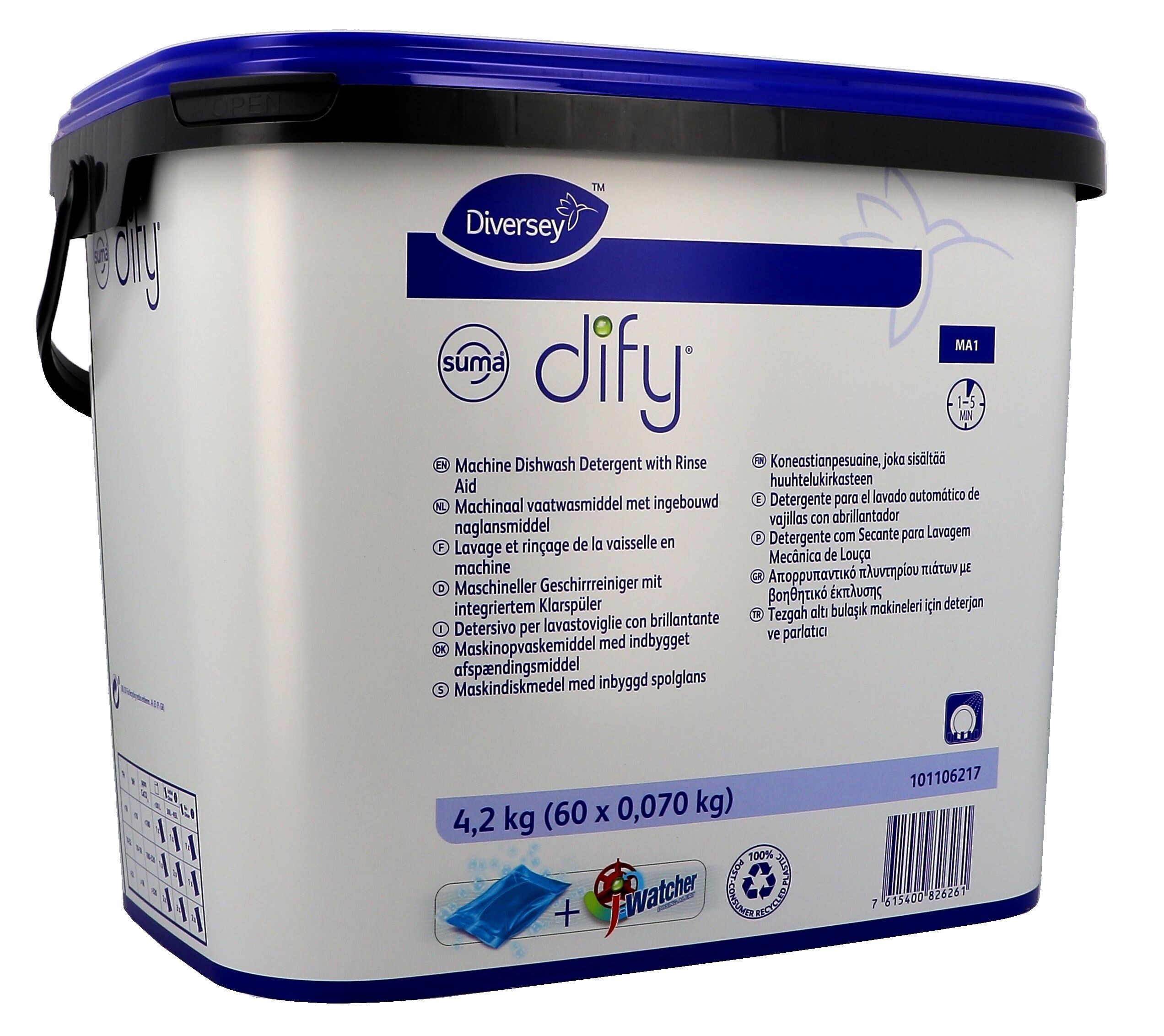Diversey Suma Dify 60pcs Dishwasher Detergent 4.2kg 