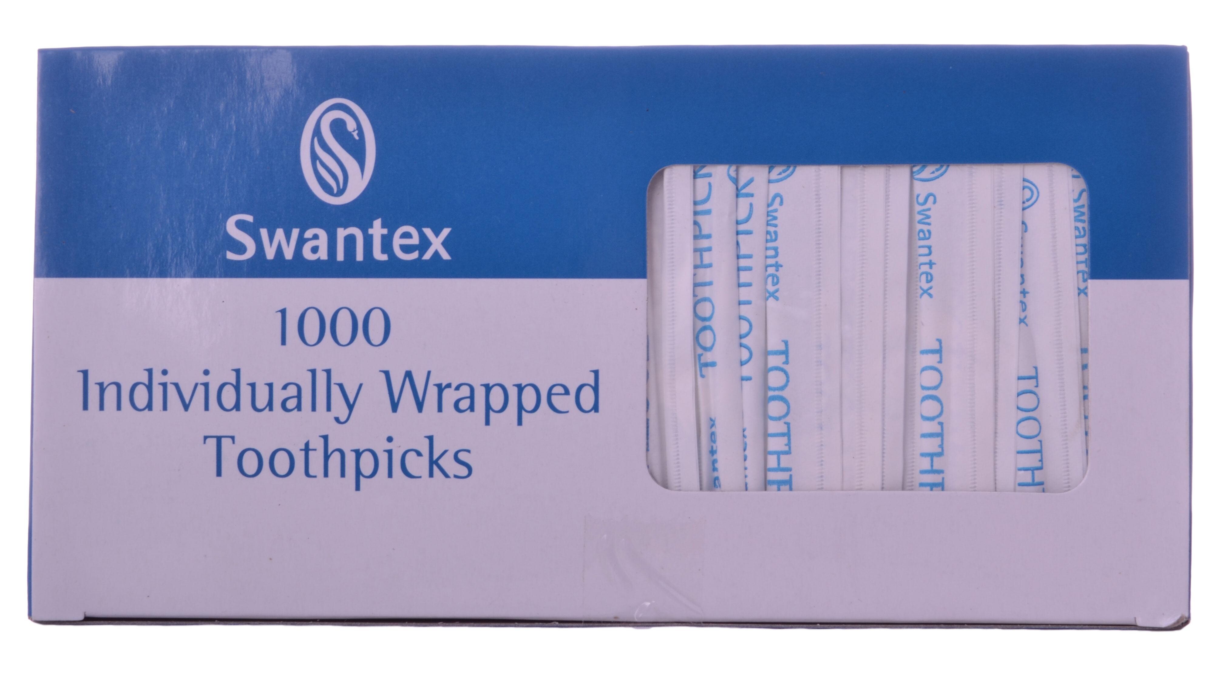 Plastic toothpick individually wrapped 1000pcs
