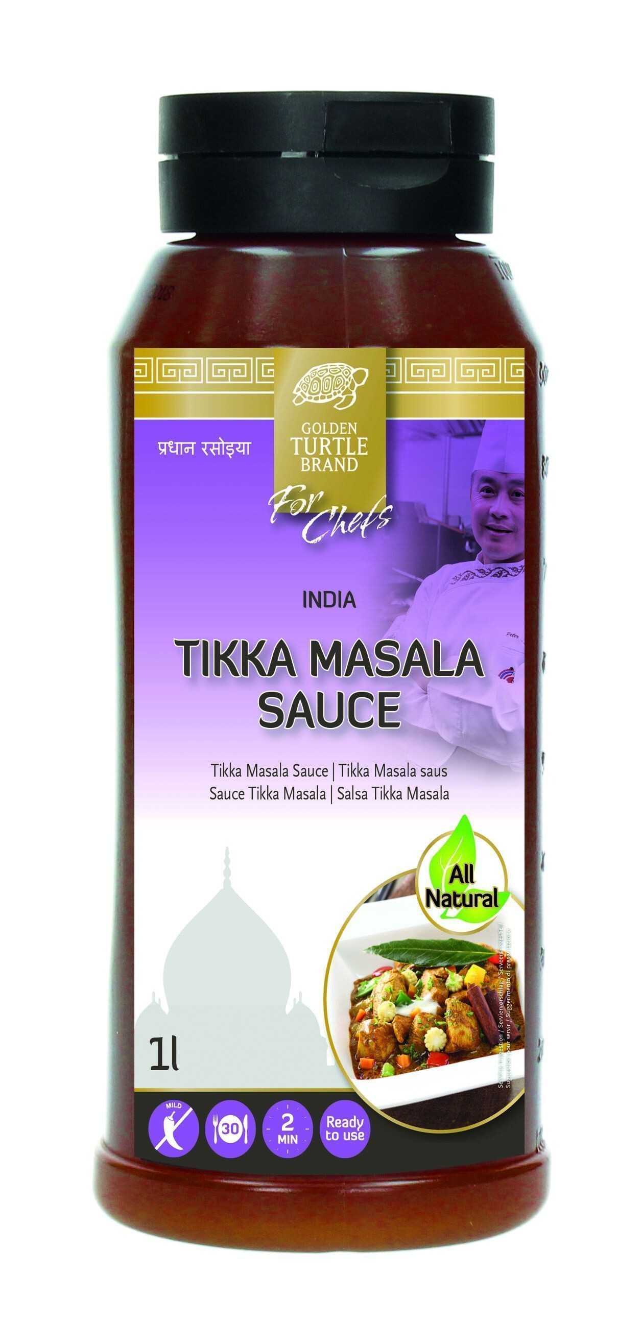 Sauce for Tikka Masala 1L Golden Turtle Brand for chefs