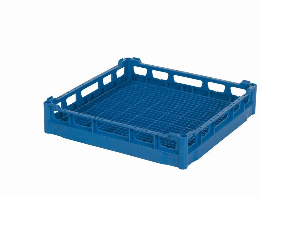 Basic dishwasher basket 500x500x100mm blue Transoplast