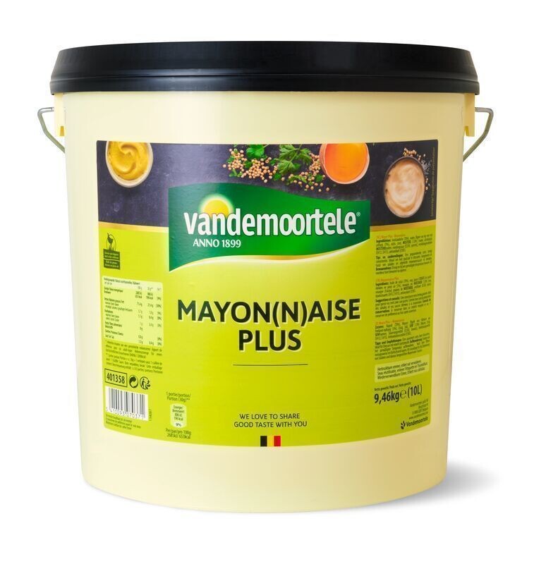 Vandemoortele Mayonnaise Mayoplus 9.46kg 10L bucket