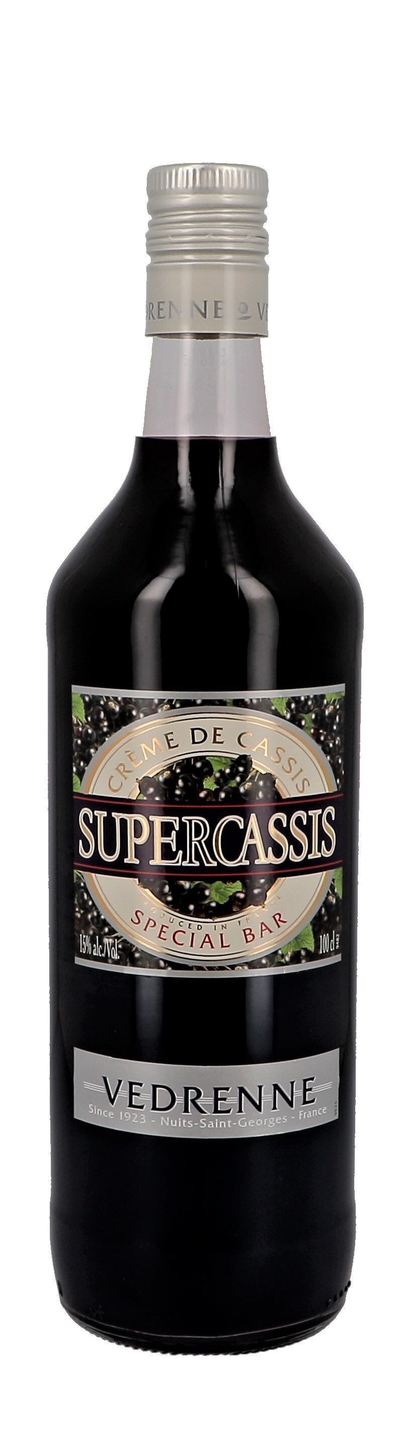Vedrenne Supercassis Creme de Cassis 1L 15% Blackcurrant Liqueur