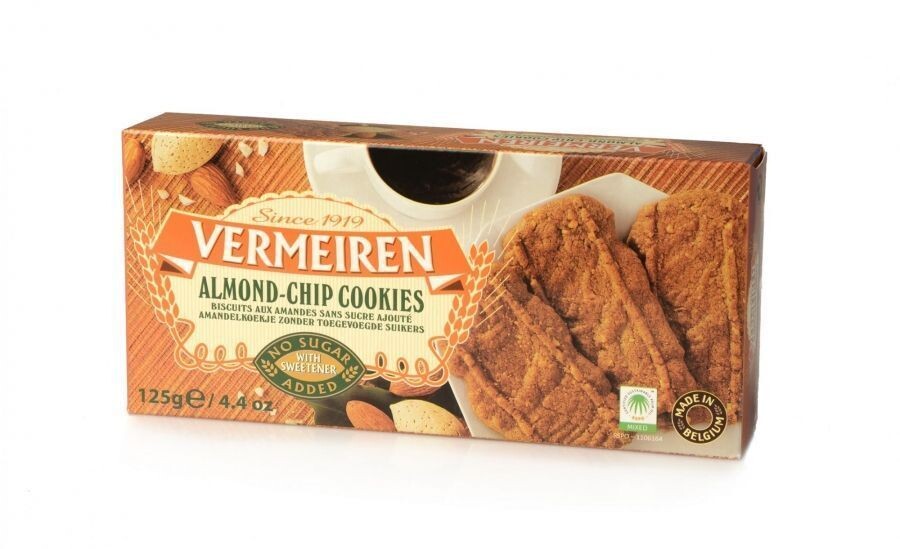 Vermeiren Almond Biscuits No Added Sugar 9x125gr 