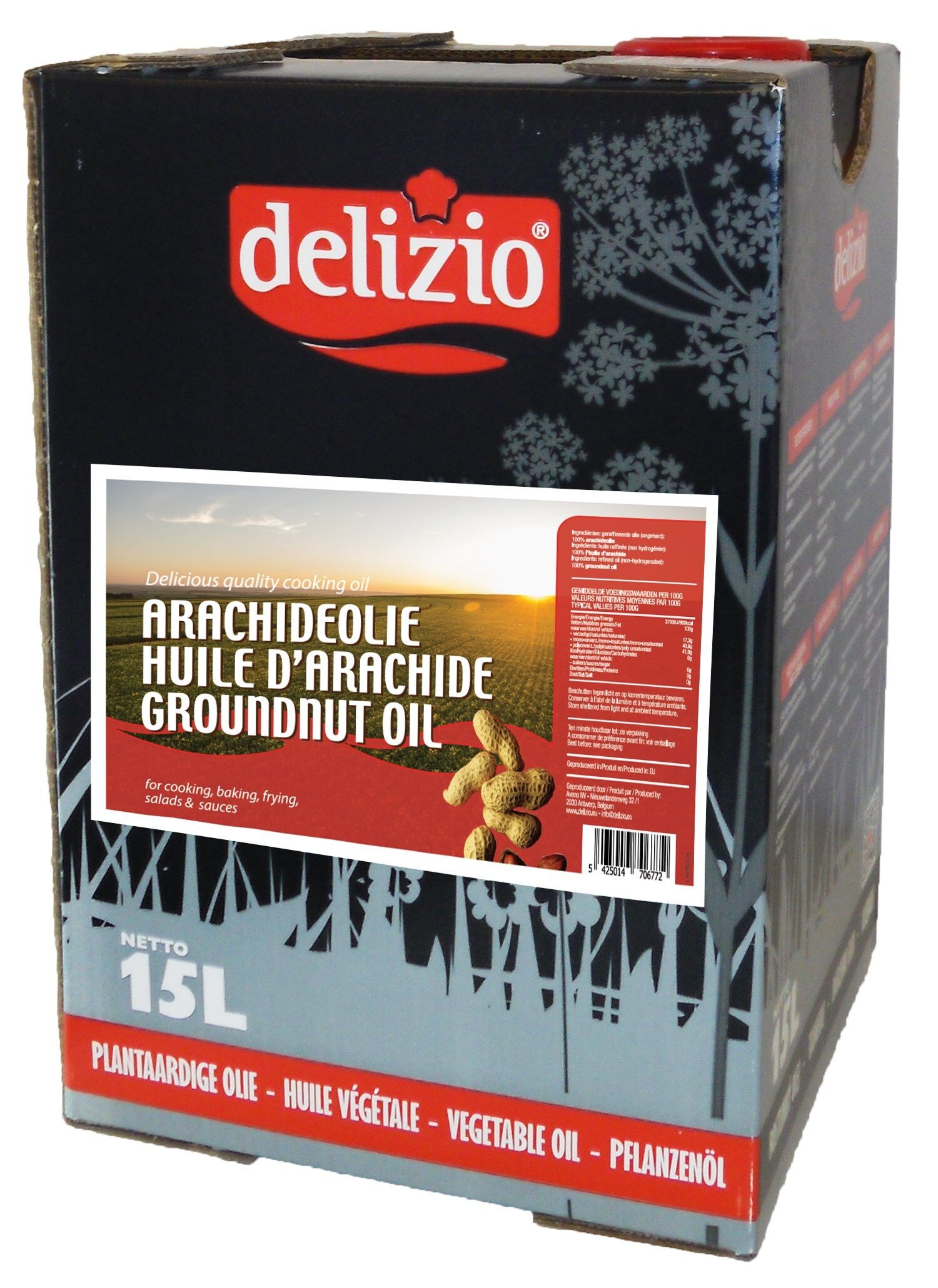 Delizio Groundnut oil 15L Can in Box