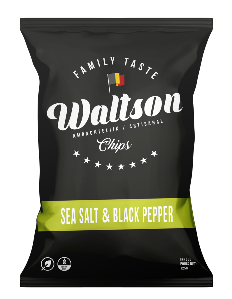 Waltson Artisan Chips Sea Salt & Black Pepper 125gr