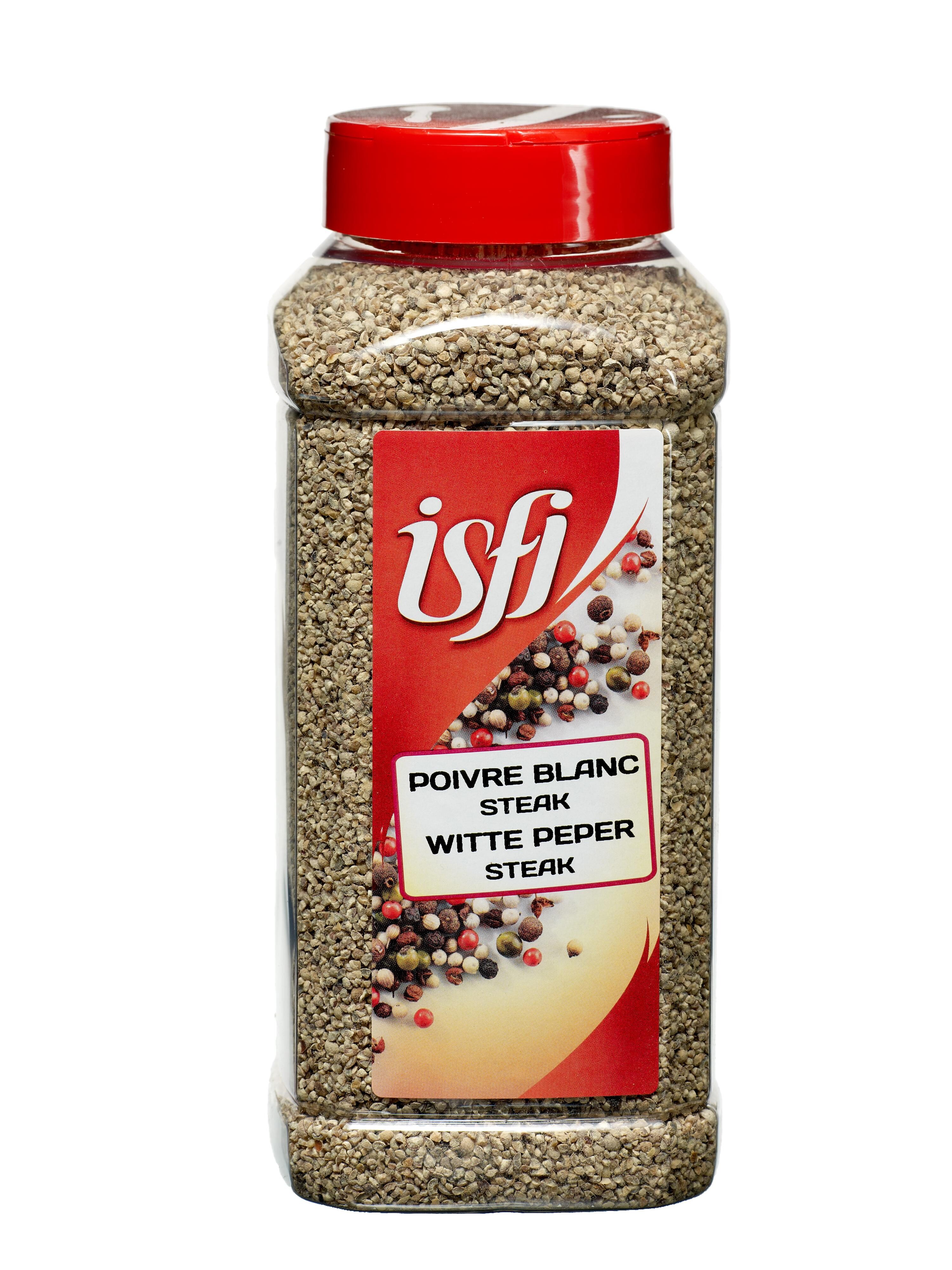 Cracked White Pepper 650gr Pet Jar Isfi Spices