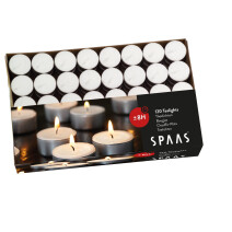 Tealights white 8hours 120pc Spaas