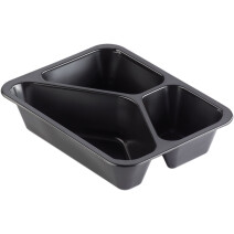 Duni Cater Line meal box 3 compartment 227x178x50 black 216pcs 160065