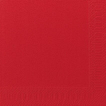 Duni servetten rood 2-laags 1/4-vouw 33x33cm 125st