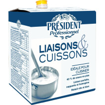 President Cream for Thickening & Cooking Professionel UHT 10L 18% Bag in Box