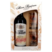 Pastis Henri Bardouin 70cl 45% + 2 glasses Gift Set 