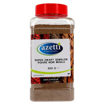 Ground Black Pepper 550gr Pet Jar Azetti