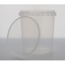 Verzegelbare Plastic Pot rond 1800ml transparant 100st met veiligheidsdeksel