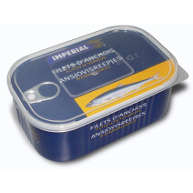 Imperial Flat Fillets of Anchovis in sunflower oil 800gr canned