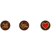 Dark chocolates round Saint Valentine 175pcs DV Foods