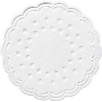 Coaster tissue white 9-plies 7.5cm Duni