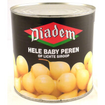 Diadem Whole Baby Pears in light syrup 2650gr canned